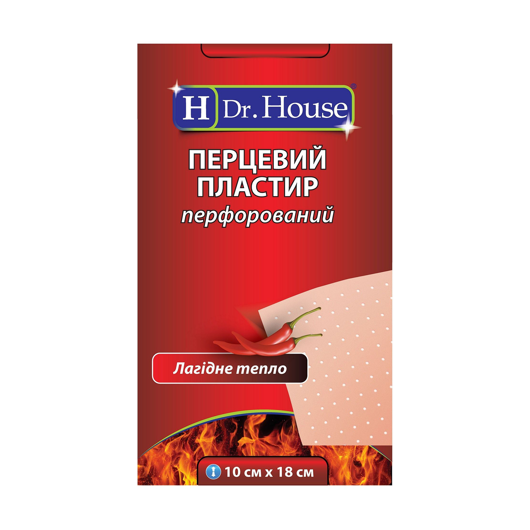 Перцевий пластир Dr. House перфорований, 10*18 см